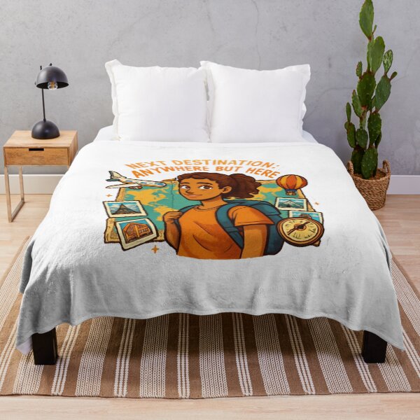 Item preview, Next Destination, Anywhere But Here Adventure Vintage Travel designed and sold by Retro-Anime9.