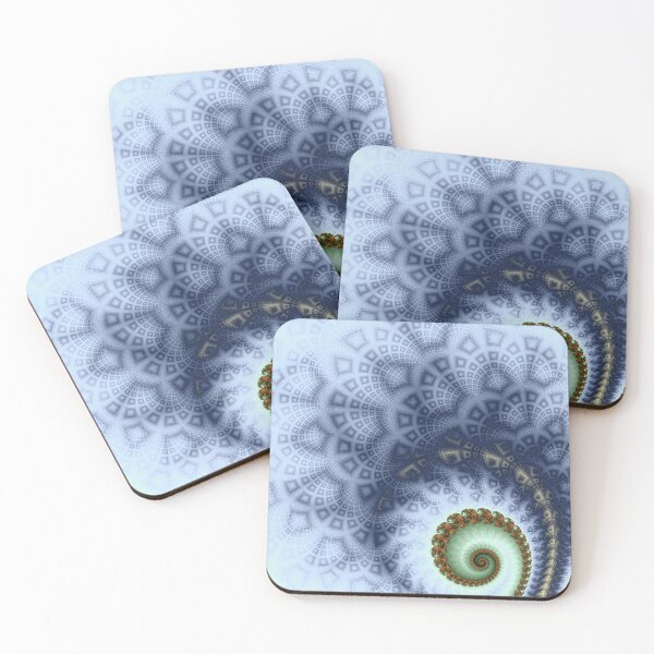 Item preview, Porcelain Blue Spiral Fractal  designed and sold by Lizzy B.