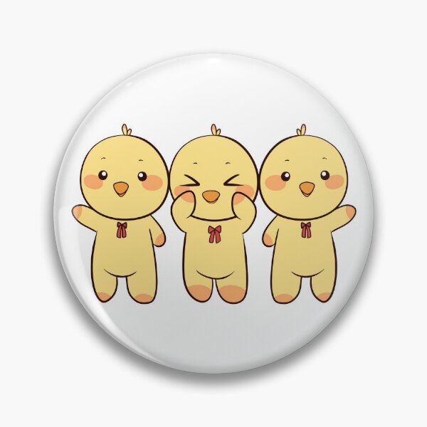 Item preview, “Cute Cartoon Chicks with Red Bows” designed and sold by Love3Happy.