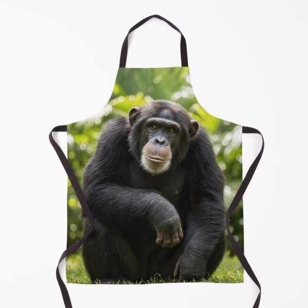 Item preview, Close-up Portrait of a Chimpanzee Sitting on the Grass designed and sold by homydesign.