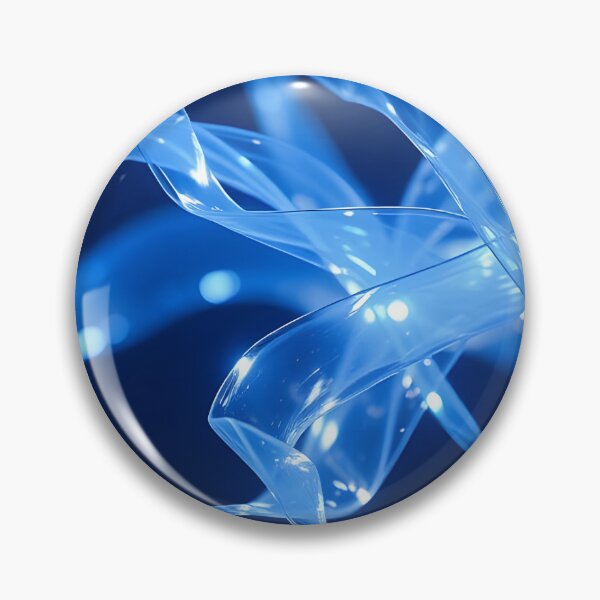 Item preview, Abstract Swirling Neon Blue Ribbons designed and sold by homydesign.