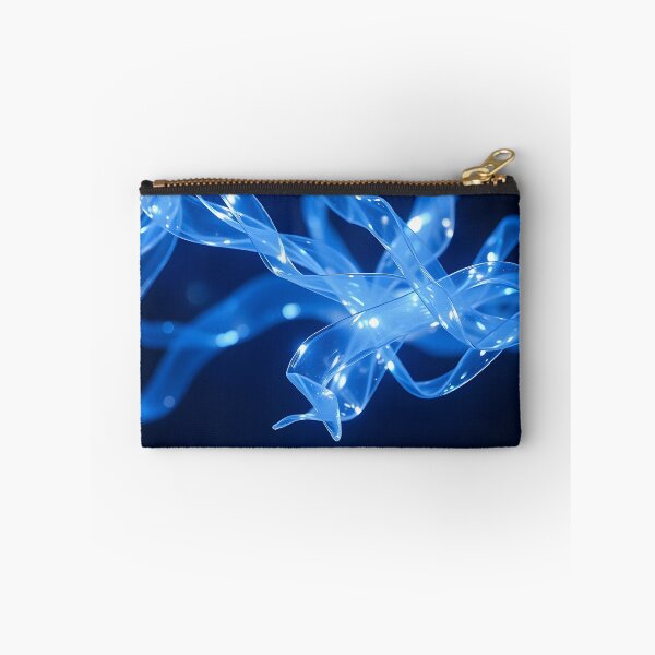Item preview, Abstract Swirling Neon Blue Ribbons designed and sold by homydesign.