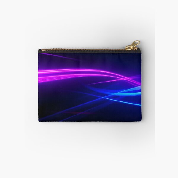 Item preview, Abstract flowing neon light trails in purple and blue designed and sold by homydesign.