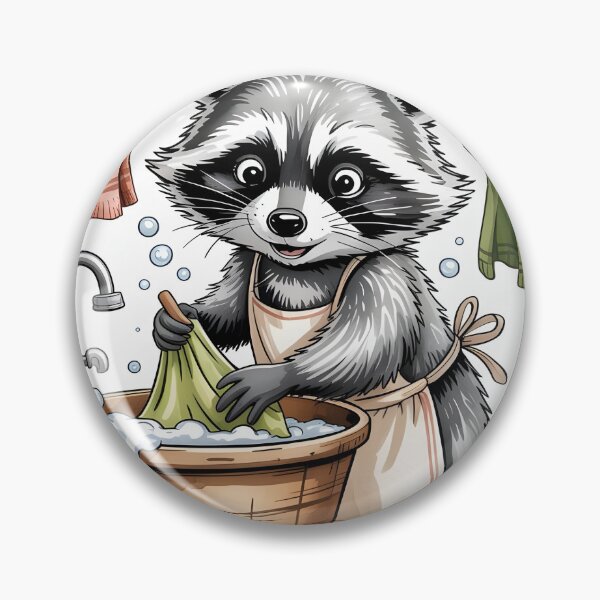Item preview, Raccoon Doing Laundry designed and sold by matek133.