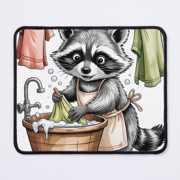 Item preview, Raccoon Doing Laundry designed and sold by matek133.