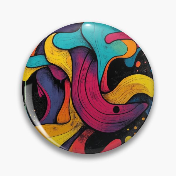 Item preview, Vibrant shapes dance against a black background, creating a symphony of brilliant colors. designed and sold by Jerhus.
