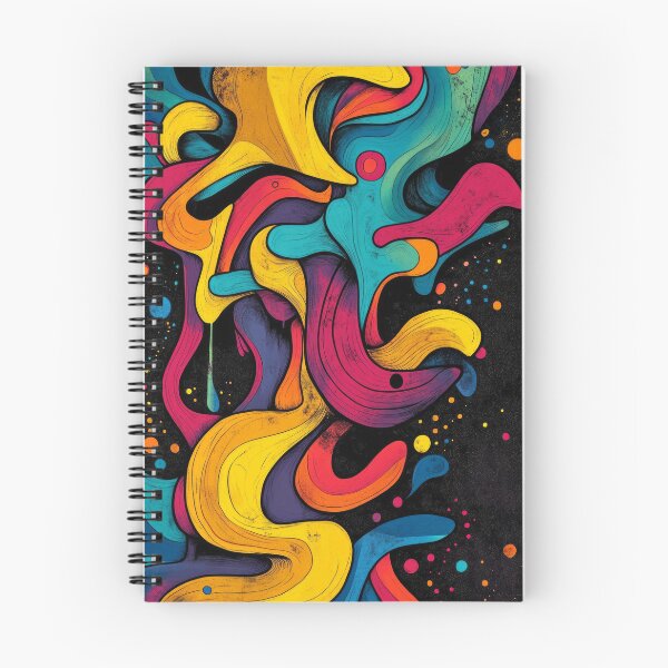 Item preview, Vibrant shapes dance against a black background, creating a symphony of brilliant colors. designed and sold by Jerhus.