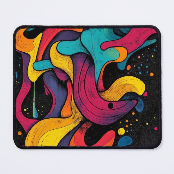 Item preview, Vibrant shapes dance against a black background, creating a symphony of brilliant colors. designed and sold by Jerhus.