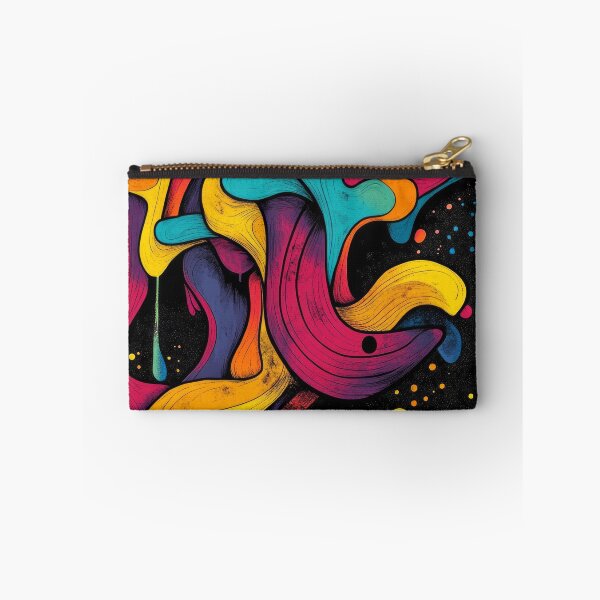 Item preview, Vibrant shapes dance against a black background, creating a symphony of brilliant colors. designed and sold by Jerhus.