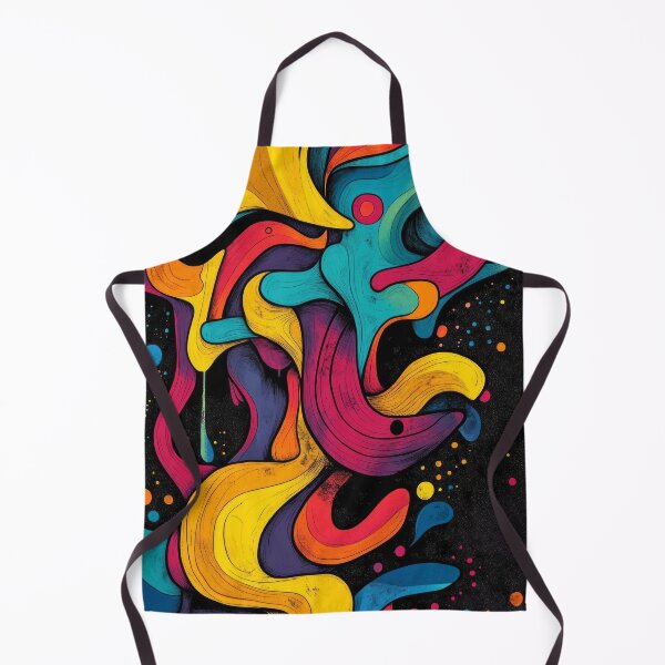 Item preview, Vibrant shapes dance against a black background, creating a symphony of brilliant colors. designed and sold by Jerhus.