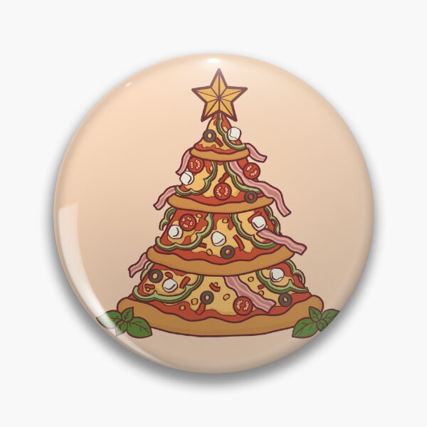 Artikelvorschau, Illustration eines Weihnachtspizzabaums entworfen und verkauft von BGMeYou.
