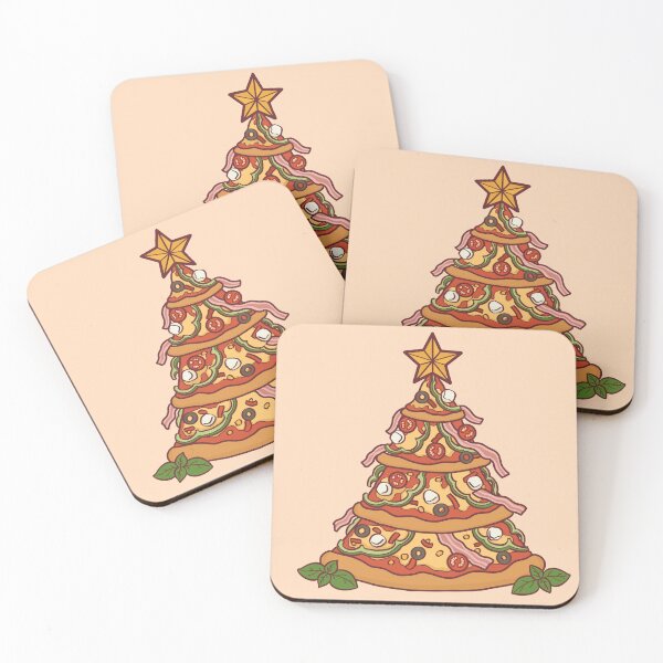 Item preview, Christmas Pizza Tree Illustration designed and sold by BGMeYou.