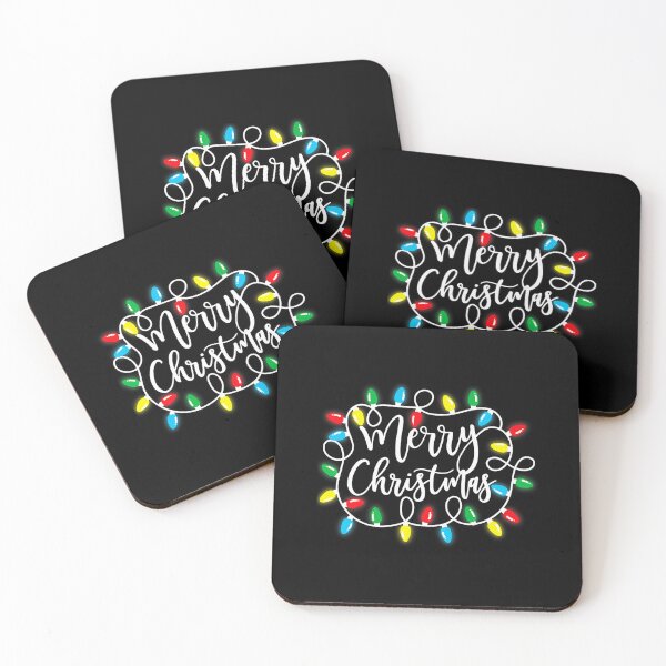 Item preview, Merry Christmas Light Script Colorful Holiday Glow designed and sold by nojany.