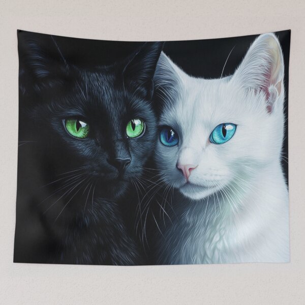 Item preview,  Black and white cats 2 designed and sold by Kat's Design Hub.