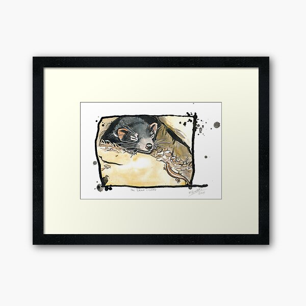 The brave lizard Framed Art Print