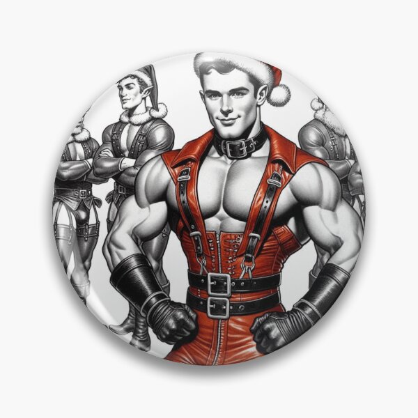 Item preview, Camp Christmas Gay Leather Collection Five Santas. One chimney. You do the math! Gay Leather Pride Graphic Design designed and sold by ItsAKinkThing.