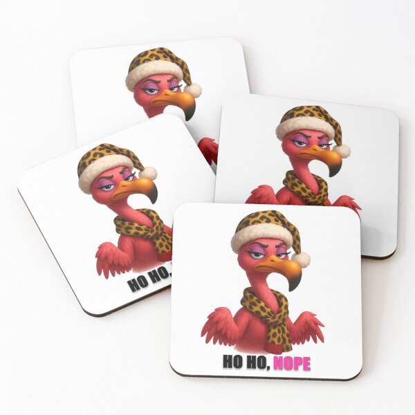 Item preview, Sarcastic Christmas Flamingo – Ho Ho Nope designed and sold by DebuggedDressed.