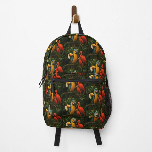 Item preview, Tropical Trio – Jungle Birds on a Branch designed and sold by © Zenscape Studio 2025.