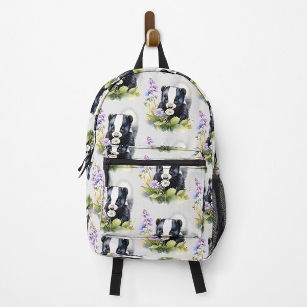 Item preview, Skunk sniffing at wildflowers designed and sold by LiskoDesign.