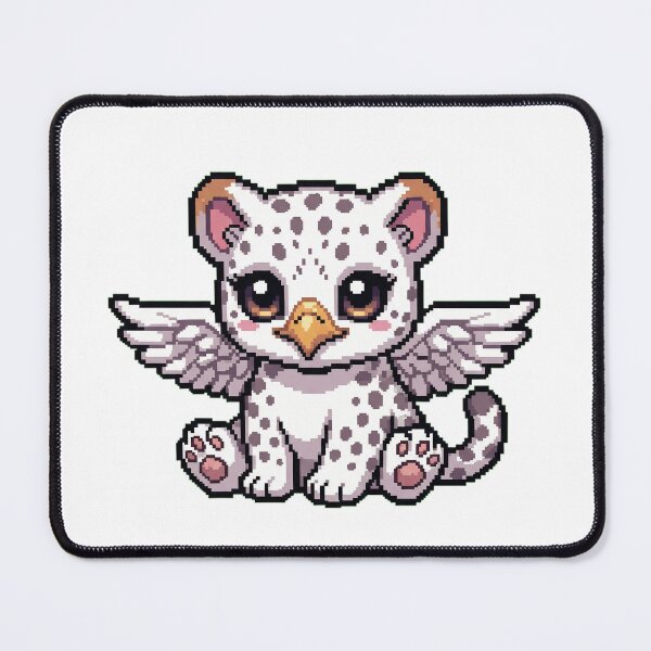 Item preview, Baby Snow-Eagle Cutie – Winged Kawaii Pixel Hybrid Sticker designed and sold by Pixel Girl Aesthetic Studio.