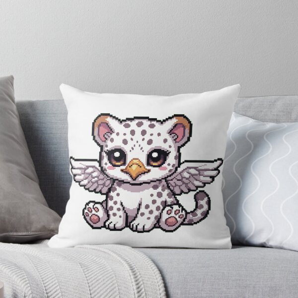 Item preview, Baby Snow-Eagle Cutie – Winged Kawaii Pixel Hybrid Sticker designed and sold by Pixel Girl Aesthetic Studio.