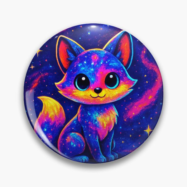 Item preview, Neon Cosmic Fox – Cute Galaxy Art designed and sold by Expl0rer.