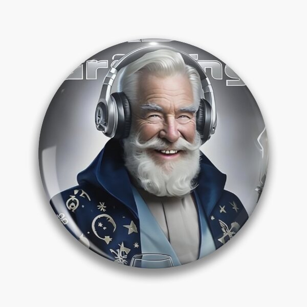 Item preview, Cool Santa with Wine and Headphones designed and sold by newvisionart191.