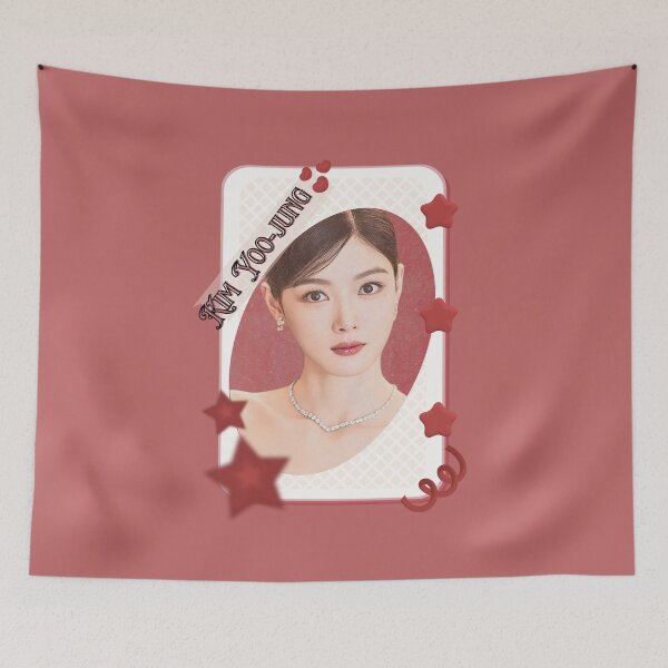 Item preview, Kim Yoo-jung Korean actress K-drama Korean drama art Card Red Aesthetic Collage Design designed and sold by AJUNICE STUDIO.
