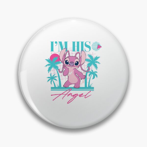 Artikelvorschau, Niedliche „Ich bin sein Engel“-Retro-Pink-Figur entworfen und verkauft von DarylPope.