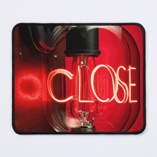Item preview, CopNeon “CLOSE” Sign Inside Light Bulb – Modern Red Glow Aesthetic designed and sold by Grafititee.