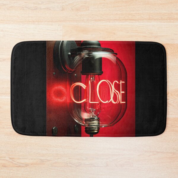 Item preview, CopNeon “CLOSE” Sign Inside Light Bulb – Modern Red Glow Aesthetic designed and sold by Grafititee.