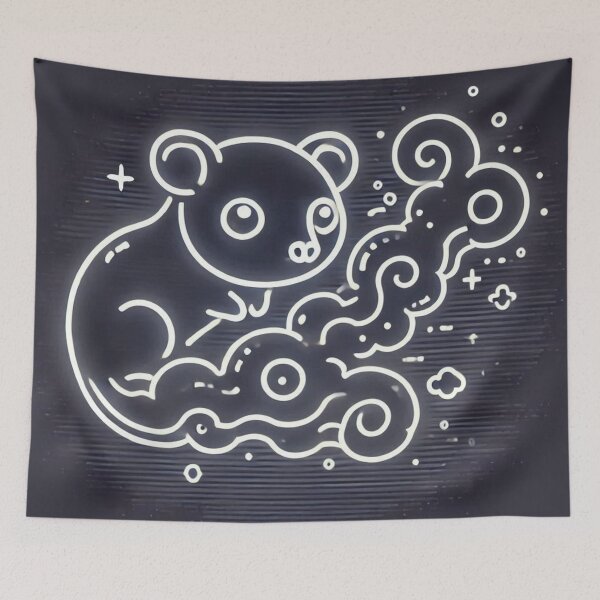 Item preview, Kawaii Galaxy Opossum Stardust Cloud Spirit designed and sold by BigBlueArt.