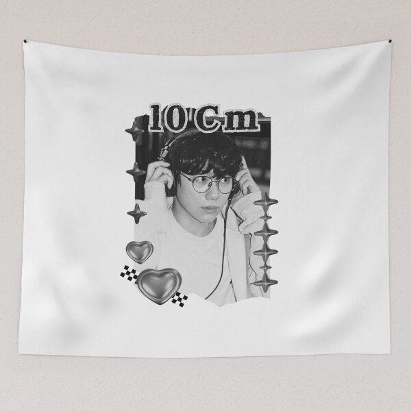 Item preview, 10 cm Kwon Jungyeol Korean indie singer K-music Black and White Collage Digital Art Portrait designed and sold by AJUNICE STUDIO.