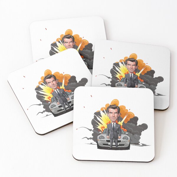 Item preview, Caricature of Pierce Brosnan in action  designed and sold by vectorlove.