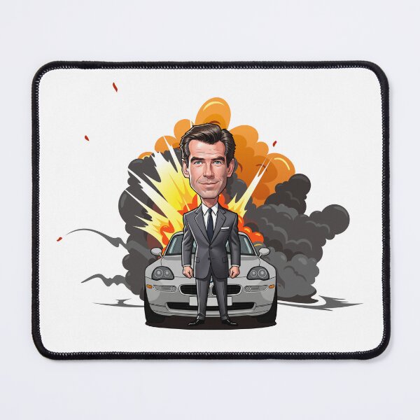 Item preview, Caricature of Pierce Brosnan in action designed and sold by vectorlove.