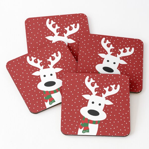 Item preview, Reindeer in a snowy day (red) designed and sold by AbsentisDesigns.