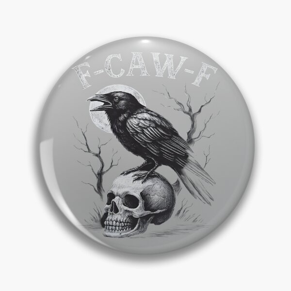 Item preview, F-Caw-F Black Crow Bird Retro Vintage Gothic Moon designed and sold by mjohnson9.