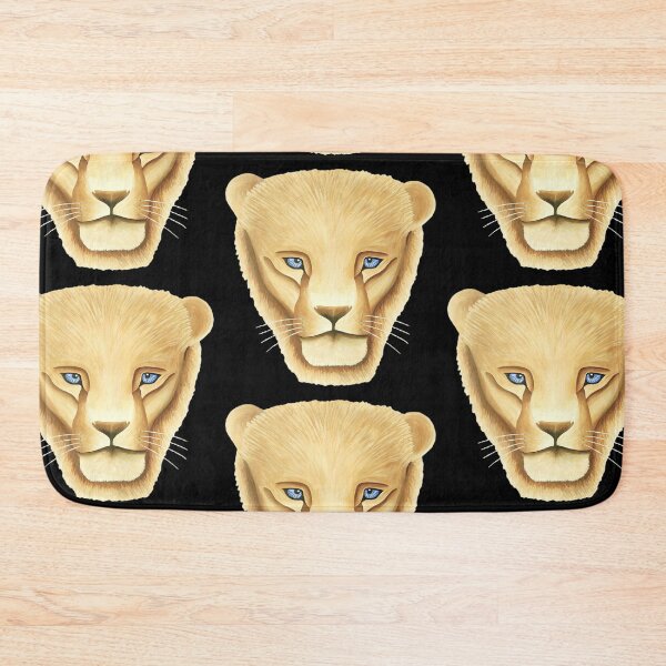 Item preview, Lion head portrait design black background big cat unique gift present artwork designed and sold by Arniesart85.