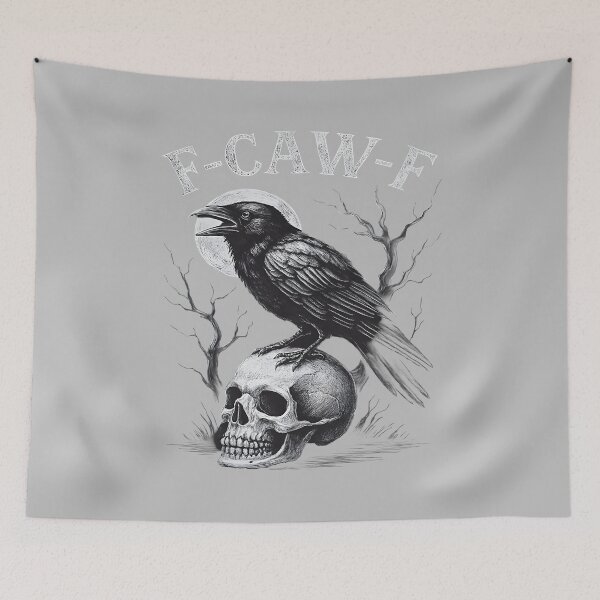 Item preview, F-Caw-F Black Crow Bird Retro Vintage Gothic Moon designed and sold by mjohnson9.