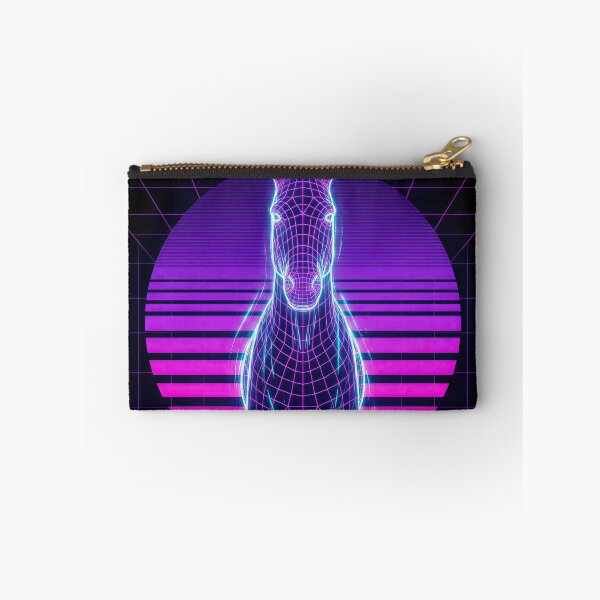 Item preview, Synthwave Horse - 80s Retro Grid Neon Aesthetic designed and sold by SavinMercantile.