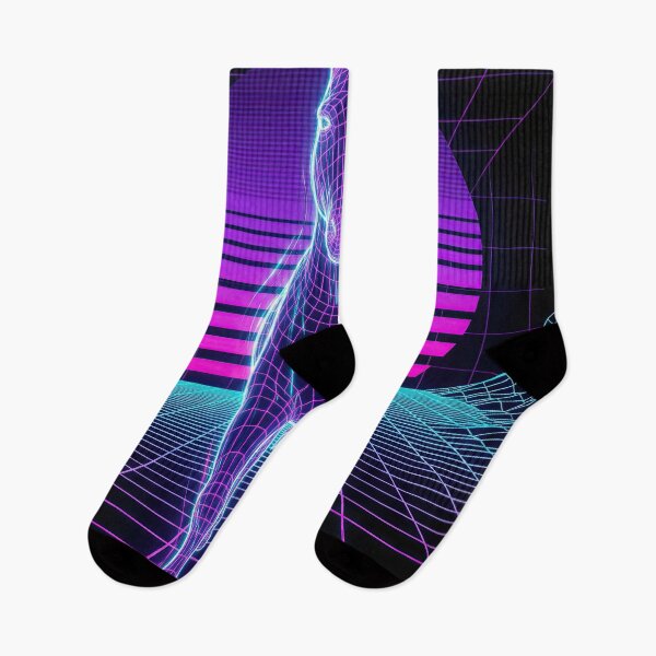 Item preview, Synthwave Horse - 80s Retro Grid Neon Aesthetic designed and sold by SavinMercantile.