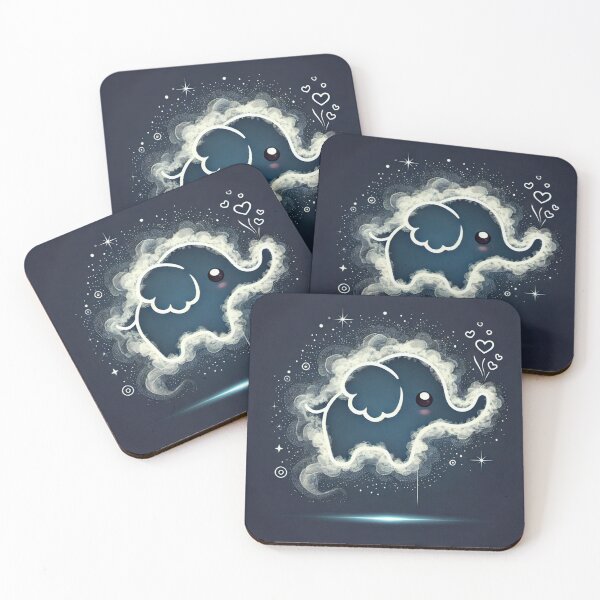Item preview, Kawaii Galaxy Elephant Stardust Love Spirit designed and sold by BigBlueArt.