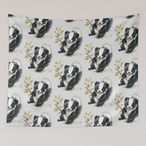 Item preview, Skunk playing with a branch designed and sold by LiskoDesign.