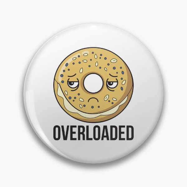Item preview, Overloaded Everything Bagel Sticker | Funny Anxiety Food Pun Humor designed and sold by STEAM & DREAM.