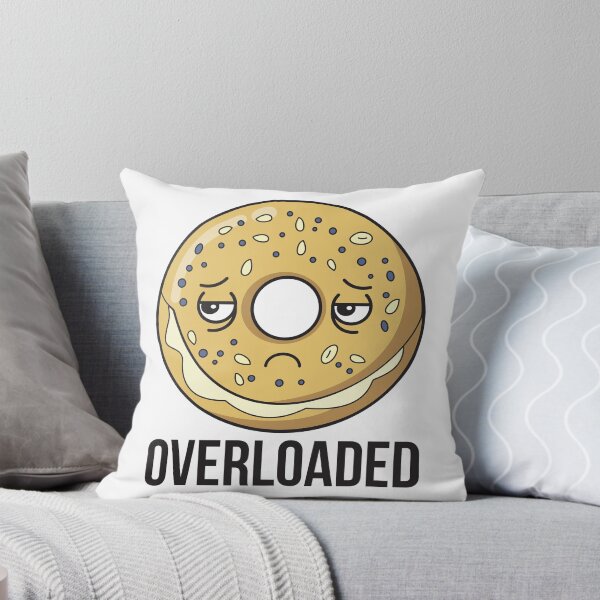 Item preview, Overloaded Everything Bagel Sticker | Funny Anxiety Food Pun Humor designed and sold by STEAM & DREAM.