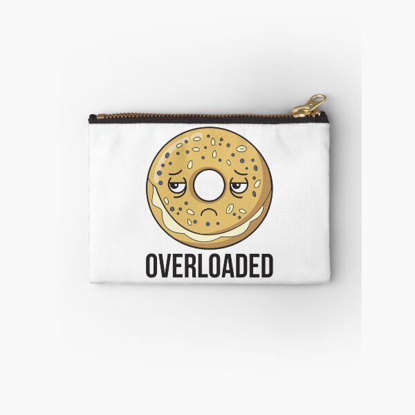 Item preview, Overloaded Everything Bagel Sticker | Funny Anxiety Food Pun Humor designed and sold by STEAM & DREAM.