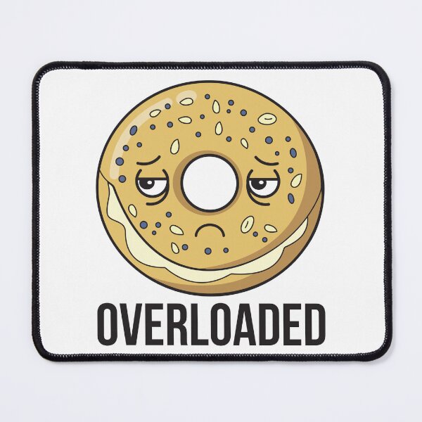 Item preview, Overloaded Everything Bagel Sticker | Funny Anxiety Food Pun Humor designed and sold by STEAM & DREAM.