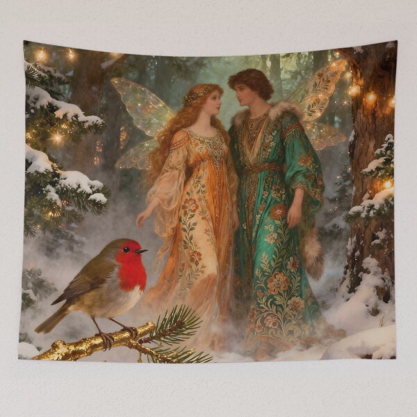 Item preview, Christmas Fairy. Yule. Robin designed and sold by SoniaSarkali.