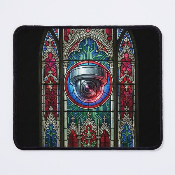 Item preview, Gothic Stained Glass Surveillance Art designed and sold by SavinMercantile.