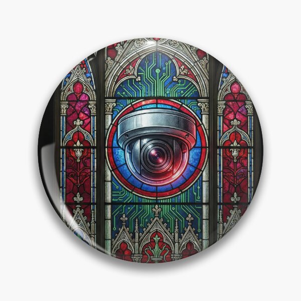 Item preview, Gothic Stained Glass Surveillance Art designed and sold by SavinMercantile.